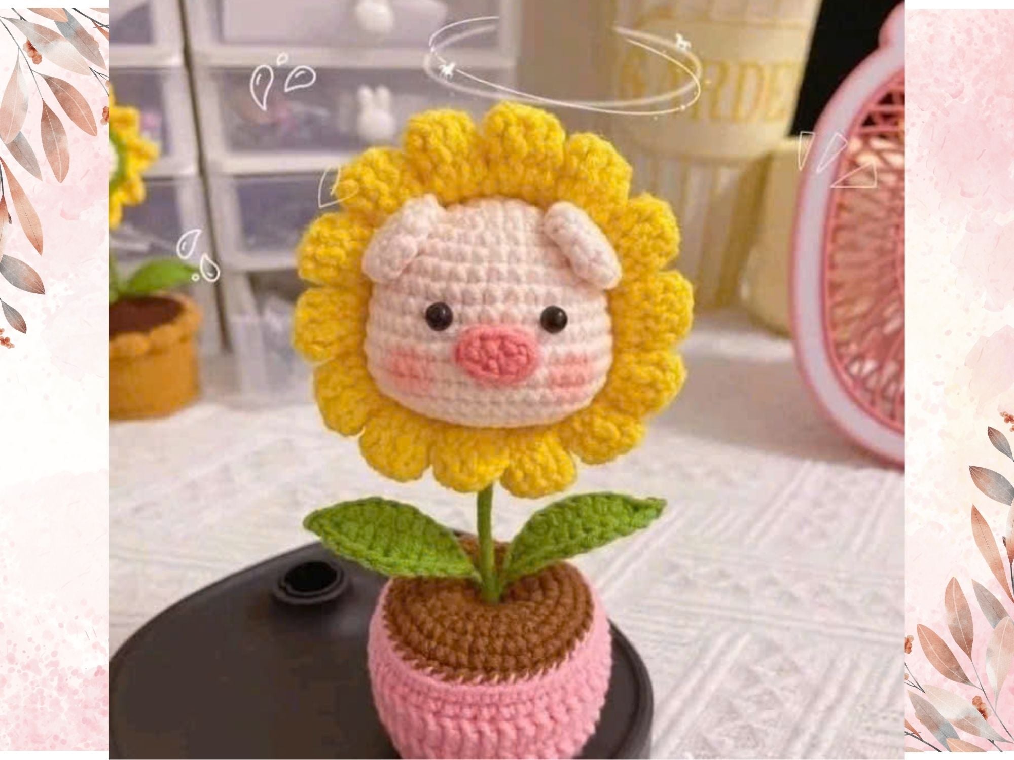 Handmade Crochet Animal Head Plant Pot – Cute Home Decor & Gift 18-20cm